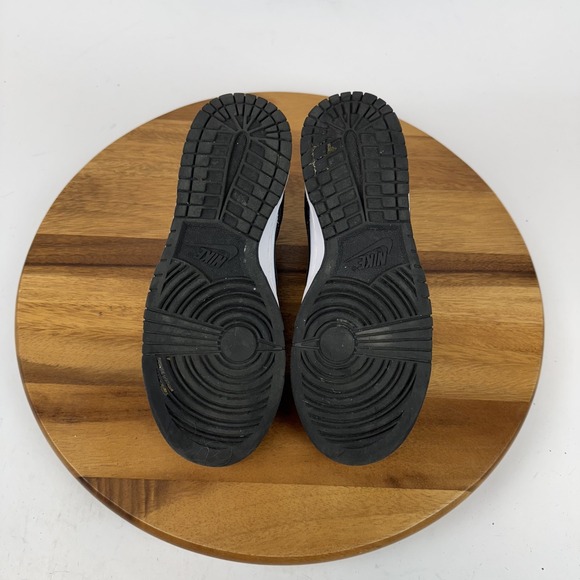 Womens Nike Dunk Low GS Black White Panda Leather Athletic Sneakers Shoes Size 8 - Picture 7 of 8